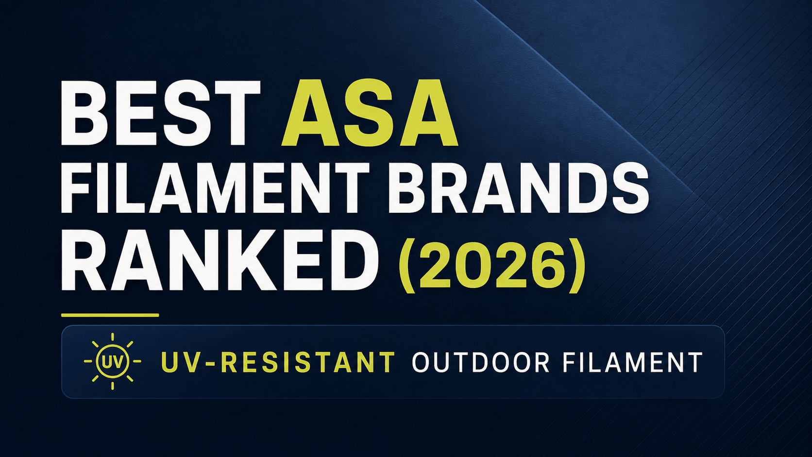 Best ASA Filament Brands Ranked (2026): UV-Resistant Outdoor Filament Best ASA Filament Brands Ranked (2026): UV-Resistant Outdoor Filament - comparisons